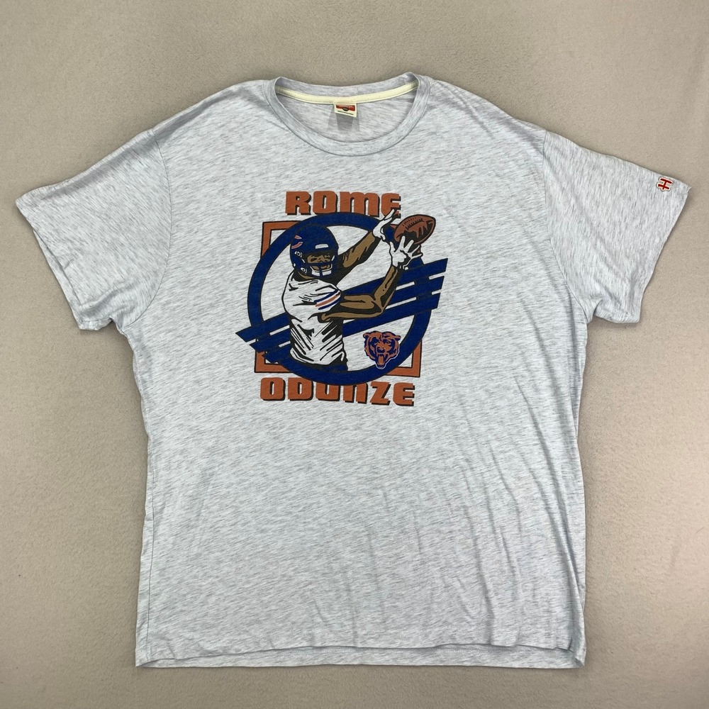 HOMAGE Chicago Bears T-Shirt Mens XXL Rome Odunze Football‎ Graphic Tee Retro